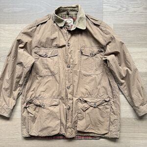 Vintage Banana Republic Jacket Men XL Chore Brown Corduroy Collar Barn Safari